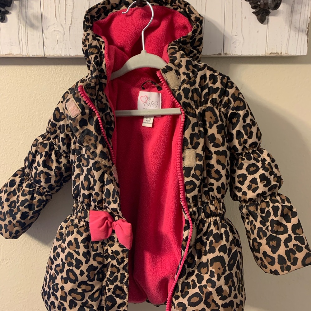 Toddler 12-18 month leopard coat.